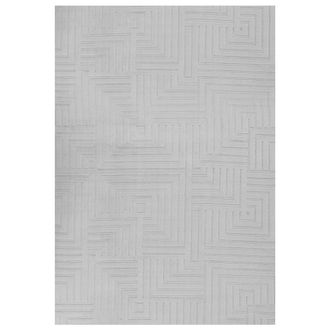 Beliani Alfombra Para Sal&oacute;n Estilo Moderno Forma Rectangular Jacquard 160 X 230 Cm Pelo Corto Gris Tamirel