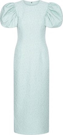 Rotate Womens Jacquard Midi Puffy Dress In Plein Air