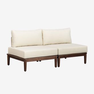 Sklum Sklum - Sof&aacute; Modular De Jard&iacute;n De 2 Piezas En Acacia Giulia