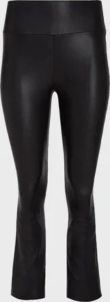 SPRWMN High-Waist Flare-Leg Cropped Leather Leggings