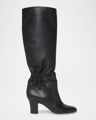 Ferragamo Jannette Goatskin Knee Boots