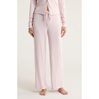 Open Edit Daydream Rib Lounge Pants in Pink Cake at Nordstrom, Size X-Large