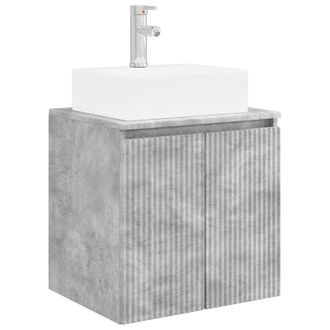 vidaXL Vanidad Con Lavabo De Pared Gris Hormig&oacute;n 49,5 X 41 X 62,5 Cm Vidaxl
