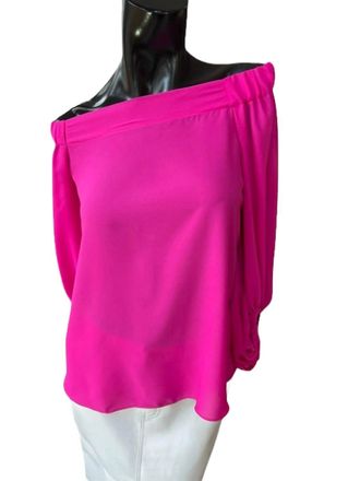Joseph Ribkoff Off Shoulder Top In Ultra Pink