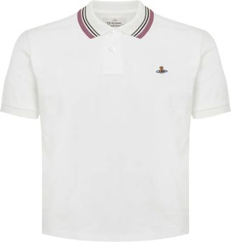 Vivienne Westwood Polo con colletto a righe - Bianco