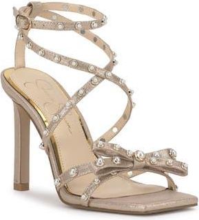 Jessica Simpson Loelva Studded Strappy Sandal in Champagne at Nordstrom Rack, Size 5.5