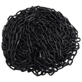 vidaXL Cadena De Advertencia Pl&aacute;stico Negro 100 M &Oslash;4 Mm Vidaxl