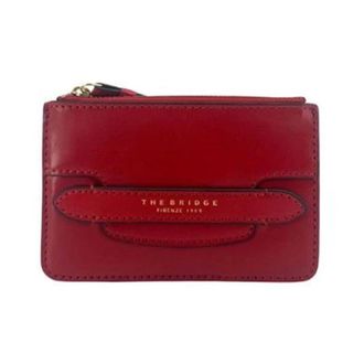 The Bridge Classic Red Wallet with Zipper Closure - female - The Bridge - Wallets & Cardholders - Red - ONE SIZE - Accessories