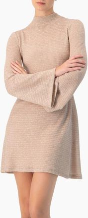 Ivonne Short Knitted Long Sleeve Dress in Dusty Pink at Nordstrom, Size Medium