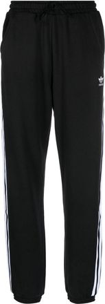 adidas embroidered-logo detail track pants - women - Cotton - S - Black