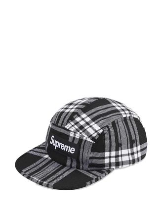 SUPREME logo-patch cap - men - Fabric - One Size - Black