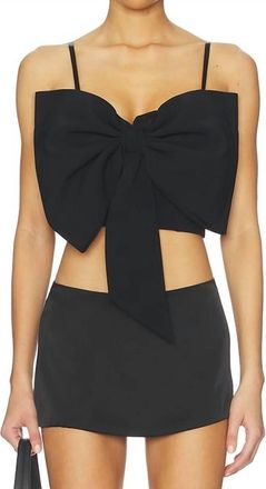 Fleur du Mal Blair Bow Top In Black