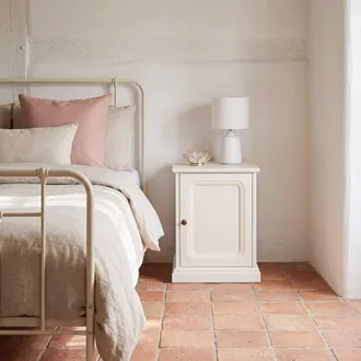 Maisons du monde Mesita de noche de pared de 1 puerta cruda