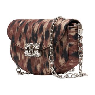 Ganni Womens Lulu Crossbody Bag Brown Synthetic