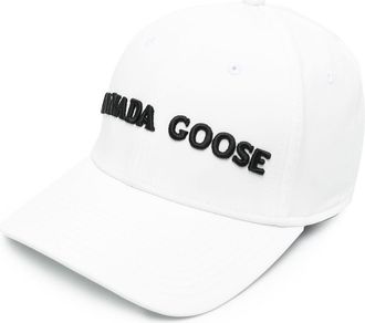 Canada Goose White Logo Embroidered Cap - Unisex - Polyester/Spandex/Elastane