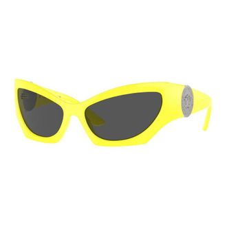 Versace Sunglasses Cat Eye Full Rim, Pink Frame And Dark Grey Lens Ve4450541787