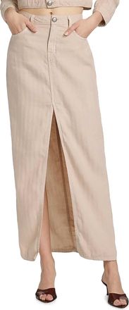 L'agence Womens Carmy Slit Maxi Skirt In Cement