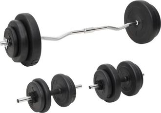 vidaXL Juego De Barras Y Mancuernas Con Discos 60 Kg Vidaxl