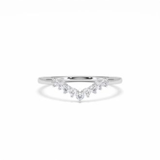 The Diamond Store 0.15ct Lab Diamond Wishbone Ring H/Si Quality in 925 Sterling Silver