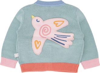 Stella McCartney Boys Cardigan Green Cotton Wool