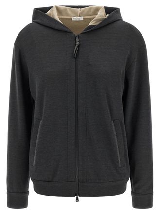 Brunello Cucinelli Grey Monile hoodie