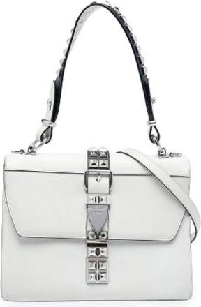 Prada Pre-owned Vintage Satchel - Dames - Vintage Schoudertas - Wit - ONE Size - Leer - Vintage