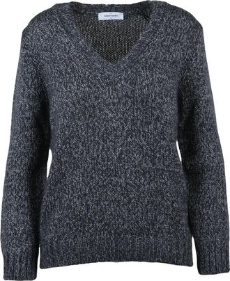 Gran Sasso Lam&eacute; V-Neck Pullover With Soft Textured Finish