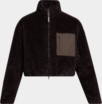 Brunello Cucinelli Sparkling Teddy Crop Jacket