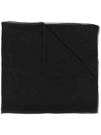 Alberta Ferretti Foulard semi trasparente - Nero