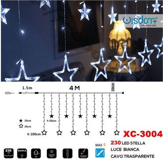 Trade Shop Trade Shop - Tendiendo Luminosa Natalizia 230 Led Con Steel Cuando Cuando Experiente Xc-3004