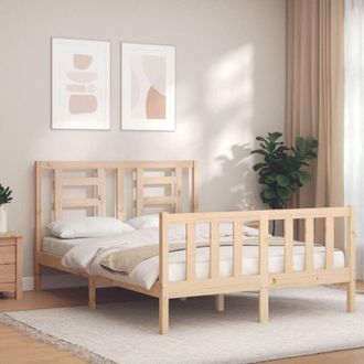 vidaXL Vidaxl - Estructura De Cama Sin Colch&oacute;n Madera Maciza De Pino 140x190 Cm