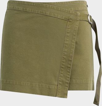 Hudson Sporty D-Ring Belt Stretch Cotton Skort
