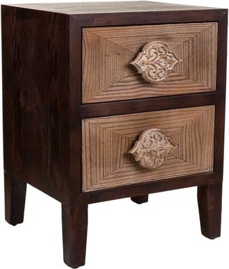 Wanderlust Deco Mesita de madera marrón 45x40x60