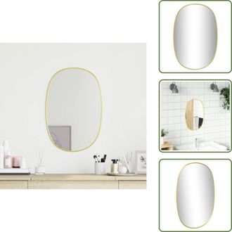 vidaXL The Living Store Specchio da Parete Dorato 60x40 cm - Specchio dorato