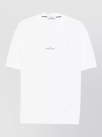 Stone Island lab graphic cotton crew neck t shirt