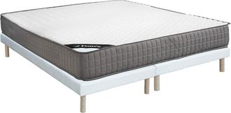 Vente-Unique Conjunto de base tapizada de 180 x 200 cm + colch&oacute;n de espuma con acolchado de memoria 11 zonas esp.22cm - DANEVO de YSM&Eacute;E