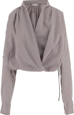Dries Van Noten Multicolor Stripes V Neck Top