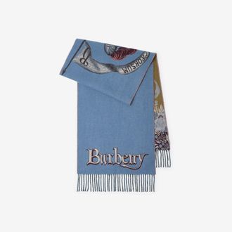 Burberry Knight Portrait Cashmere Scarf
