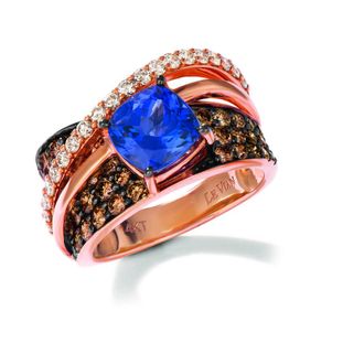 Le Vian Ladies Royal Blues Rings set in 14K Strawberry Gold