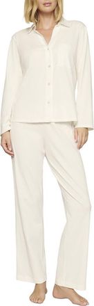 Eberjey Organic Pima Cotton Pajamas in Ivory at Nordstrom, Size X-Small