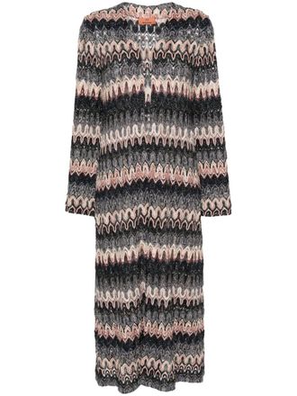 Missoni zigzag metallic long cardigan - Black