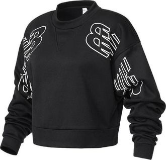 New Balance (WMNS) New Balance Relentless Boxy Pullover Asia Sizing Black White WT21151-BK