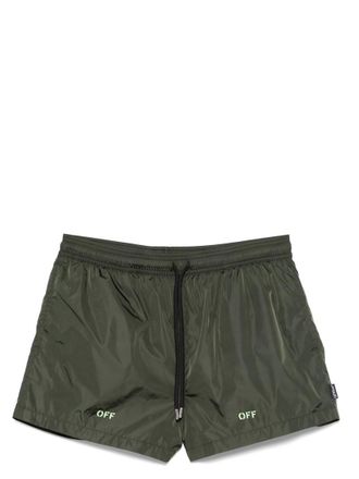 Off-white Green Off Stamp Swim Shorts