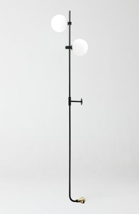 Brightech Equinox 62 LED Modern Sconce Wall Lamp with Glass Globe Shades in Classic Black at Nordstrom