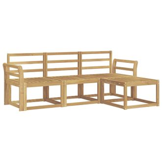 vidaXL Conjunto De Sof&aacute;s De Exterior 4 Pcs Blanco 194 X 122,5 X 73 Cm Vidaxl