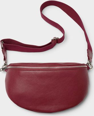 Simons Womens Metallic-accent pebbled leather belt bag Exclusive collection from Italy