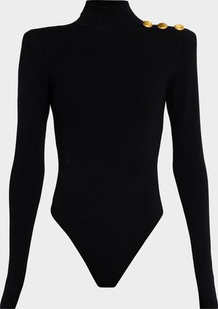L'agence Jennis Mock-Neck Bodysuit