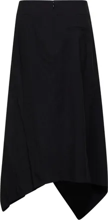 Bottega Veneta Womens Midi Skirt Wool Black