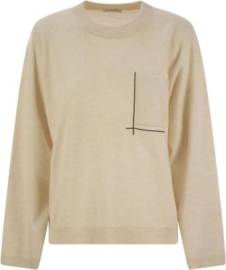 Brunello Cucinelli Maglione a girocollo con tasca - Toni neutri