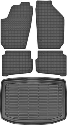 OEM Juego De Alfombrillas De Goma Para Coche Y Maletero Para Skoda Fabia I Hatchback (1999-2008)